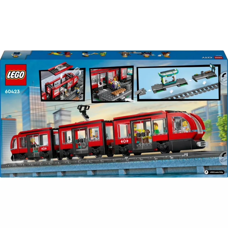 LEGO City tramvajs un stacija – būvējams komplekts bērniem no 7 gadiem