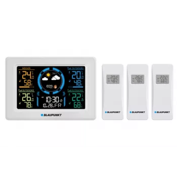 Laika stacija BLAUPUNKT WS40WH bezvadu iekštelpu/āra temperatūras un mitruma monitors