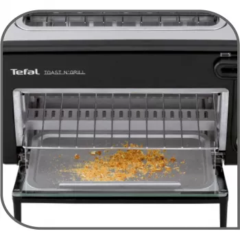 Toasteris Tefal TL6008 2 šķēles 1300 W Alumīnijs Melns