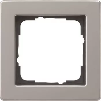 Gira E2 nerūsējošā tērauda pārklājuma rāmis slēdzim, 1-vietīgs (modelis 21133)