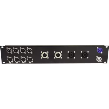 Priekšējais panelis Omnitronic Z-19 — 8× Speakon D-Type, 4× NL8, 2U