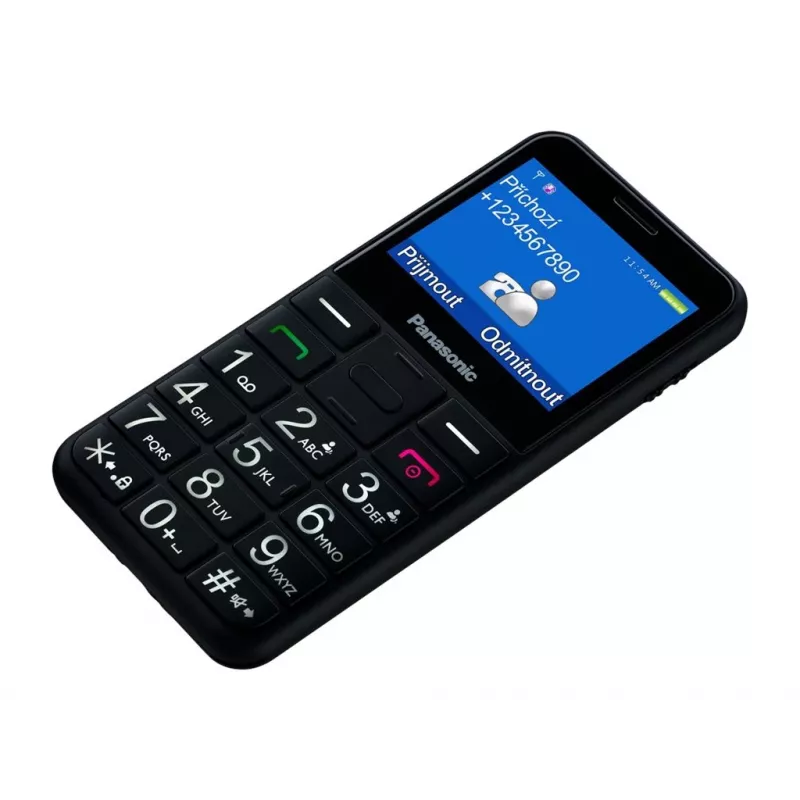 Senioru mobilais telefons Panasonic KX-TU155 melns