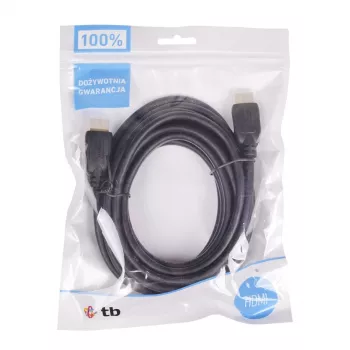 TB HDMI 1.4 kabelis 3m ar zeltītiem kontaktiem