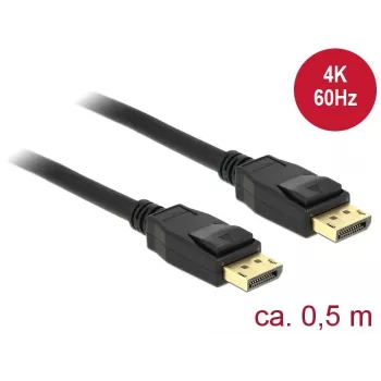 DisplayPort kabelis DeLOCK 85506 0,5 m Melns