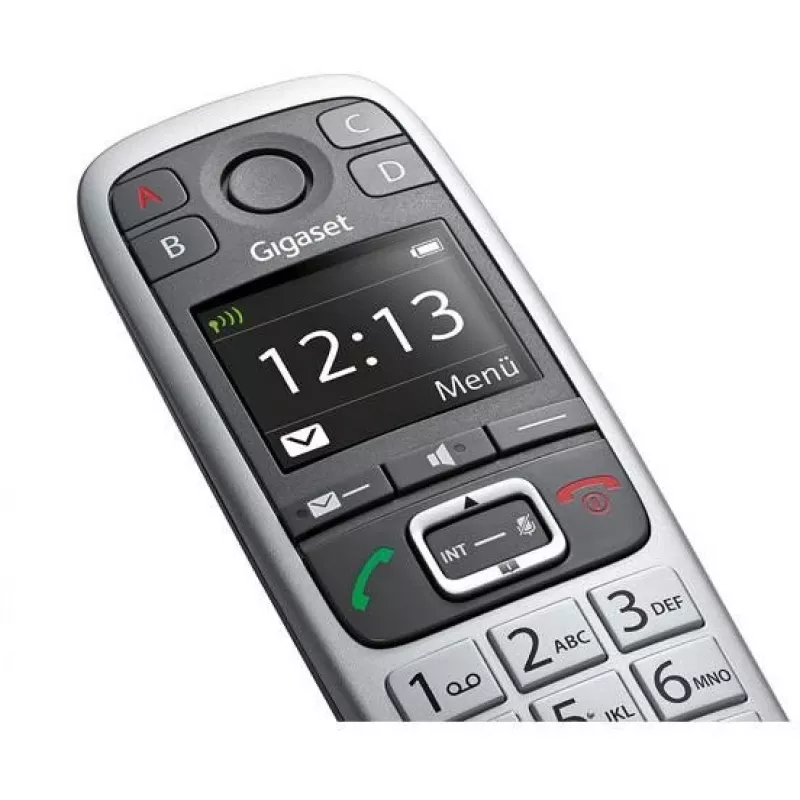 Gigaset E560 DECT telefons ar zvanītāja identifikāciju, Melns/Sudrabs