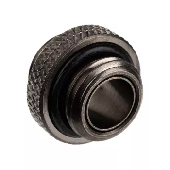 Adapteris Alphacool G1/4 AG uz G1/4 AG, metāla leņķa savienojums, melns