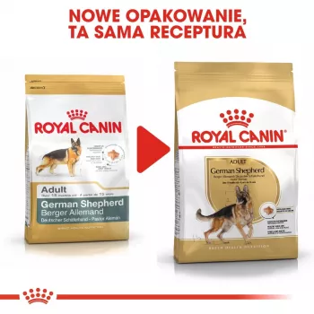Sausā suņu barība Royal Canin German Shepherd Adult, 11 kg — liela šķirne, mājputni, 24% olbaltumvielas, 19% tauki