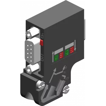 Siemens 6ES7972-0BB61-0XA0 PROFIBUS savienotājs ar programmēšanas portu, 35°