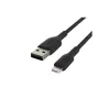BELKIN PVC USB kabelis USB-A - Lightning, 1m, melns
