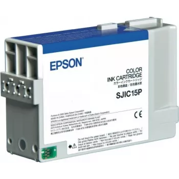 Epson SJIC15P krāsu (ciāns, fuksīns, dzeltens) oriģinālā tintes kasetne TM C3400, C3400 SecurColor, C