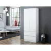 Garderobe Top E Shop SZAFA MALWA B 5 plaukti 2 veramas durvis Balta 900×500×1800 mm