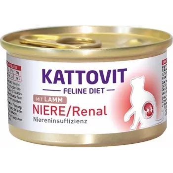KATTOVIT Feline Diet Niere/Renal Lamb - mitrā barība kaķiem - 85g