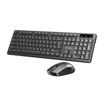 Bezvadu tastatūras un peles komplekts VENTION KTDB0-EN (Melns)