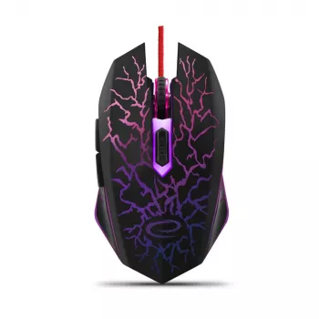 Esperanza MX211 LIGHTNING - Datorpele - USB - optiskā - 6 pogas - Melna