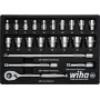 Wiha 44708 uzgriežņu atslēgu komplekts 3/8 inch piedziņa, 23 daļas (uzgriežņu atslēgas un aksesuāri)