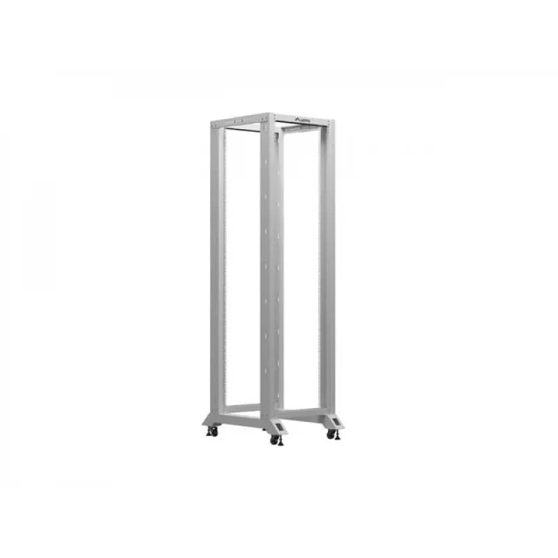 Atvērtais 19 collu statīvs LANBERG 42U, dziļums 800 mm, platums 600 mm, pelēks