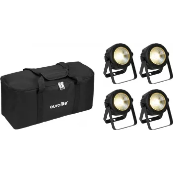 LED PAR gaismu komplekts EUROLITE 20000950 — 4x COB LED, ar mīkstu somu