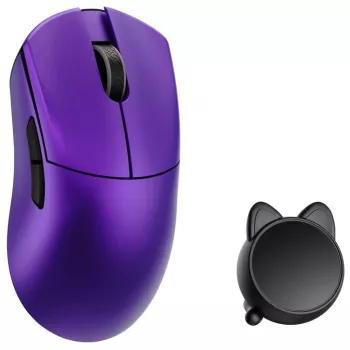 WLMouse HUAN spēļu pele ar Omron optiskajiem slēdžiem — violeta (HUAN-PURPLE-O)