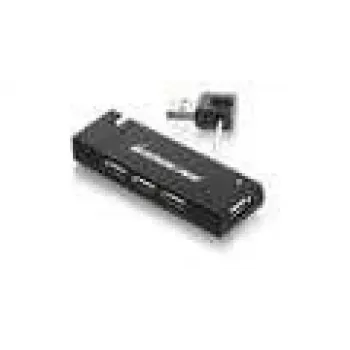 USB 2.0 centrmezgls IOGEAR GUH285W6, 4 porti, melns