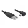 USB kabelis DeLOCK 82680 0.5m USB A Mini-USB B Melns