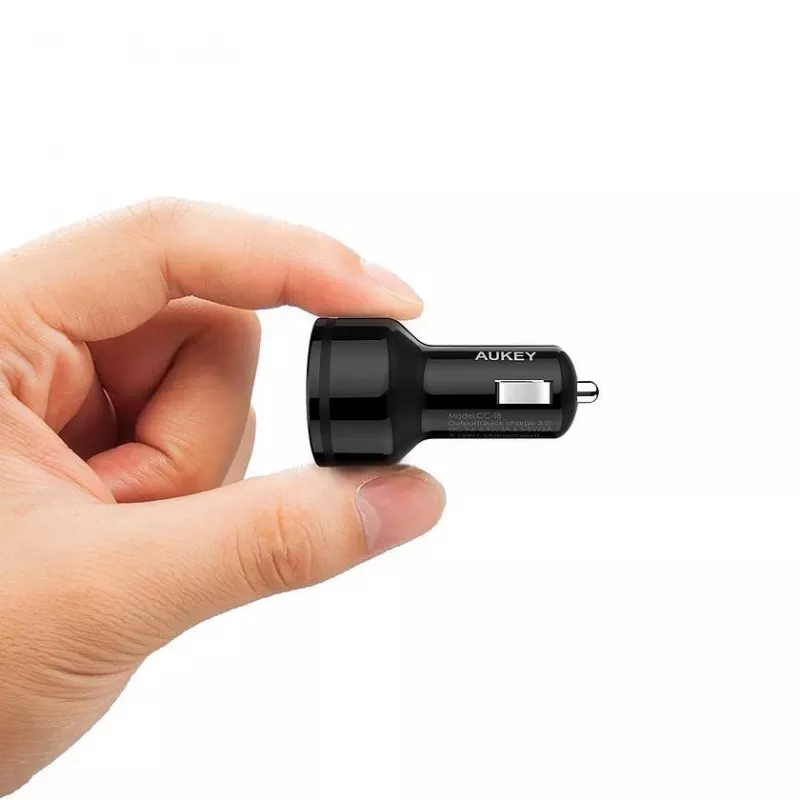 CC-T8 ultra-ātrs auto lādētājs 2xUSB 3.0 6A 36W + micro USB kabelis 1m