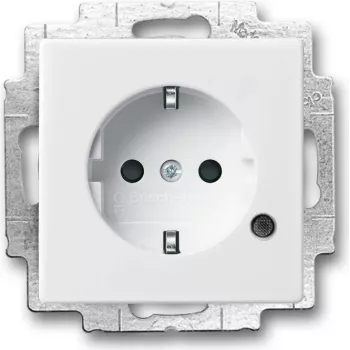 BUSCH JAEGER 2013-0-5286 - CEE 7/3 kontaktligzda - 2P+E - Balta - 250 V - 16 A - 71 mm