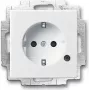 BUSCH JAEGER 2013-0-5286 - CEE 7/3 kontaktligzda - 2P+E - Balta - 250 V - 16 A - 71 mm