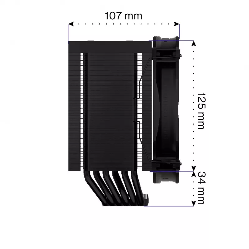 Endorfa Fortis 5 Black CPU dzesētājs