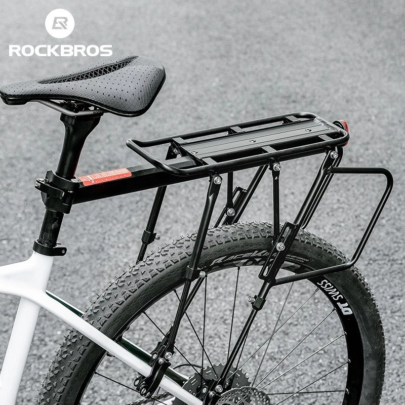 Rockbros 33210004001 melns velosipēda bagāžnieks ar plauktu