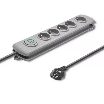 Pārsprieguma aizsargs Qoltec 50272 Pelēks 5 AC Kontaktligzdas 230V 3m