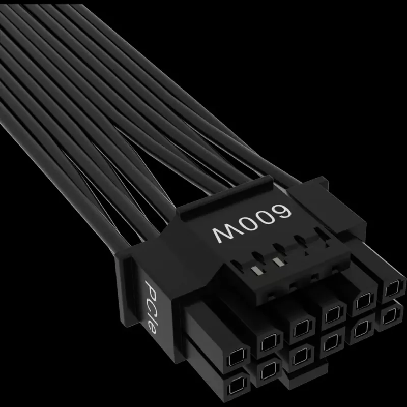 CORSAIR CP-8920284 iekšējais strāvas kabelis 12VHPWR uz 8+8 kontaktu PCIe, plakans, līdz 600 W