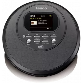 Lenco CD-500 Discman CD/MP3/DAB+/Radio/BT AntiShock melns