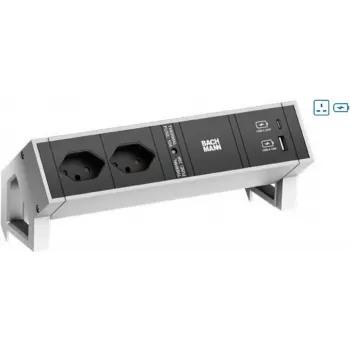 Bachmann DESK2 2xUK 1xUSB A&C 22W 0,2m (902.913)