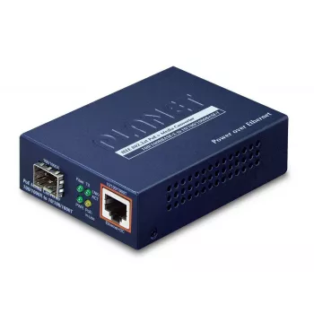Tīkla mediju pārveidotājs PLANET GTP-805A 1000 Mbit/s, 1000Base-T uz 1000Base-X, SFP, PoE budžets 30 W