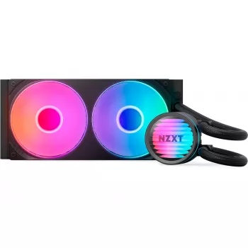 Šķidruma CPU dzesētājs NZXT Kraken Core RGB 240 — AIO 240mm radiators, RGB apgaismojums, melns