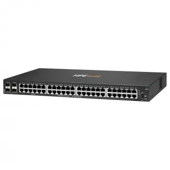 HPE Aruba 6000 48G 4SFP Slēdzis - pārvaldīts L3 tīkla slēdzis, 48 x Gigabit Ethernet + 4 x SFP, sānu gaisa plūsma, statīvs, AC 100-127V / 200-240V