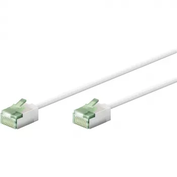GOOBAY Ultra-Flexible Cat.8.1 Patch Cable slim, U/FTP (Balts, 5 Metri, īpaši īss spraudnis)
