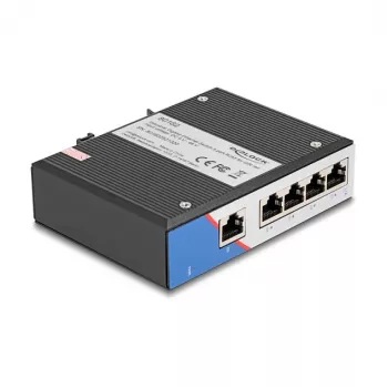 DELOCK 80162 Ethernet slēdzis — 5 portu Gigabit RJ45 DIN sliedei