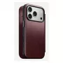 Mobilā telefona maciņš Nomad Modern Leather Folio Apple iPhone 17 Pro, 6,3 collu (16 cm), āda bordo