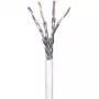 Wentronic Goobay CAT 6 tīkla kabelis, S/FTP (PiMF), balts, 100 m - CCA vara maisījums, AWG 23/1 (ciets), LSZH (94222)