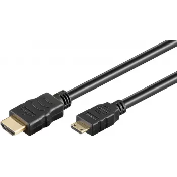 Goobay HDMI kabelis 1m Type A uz Type C 18 Gbit/s Melns