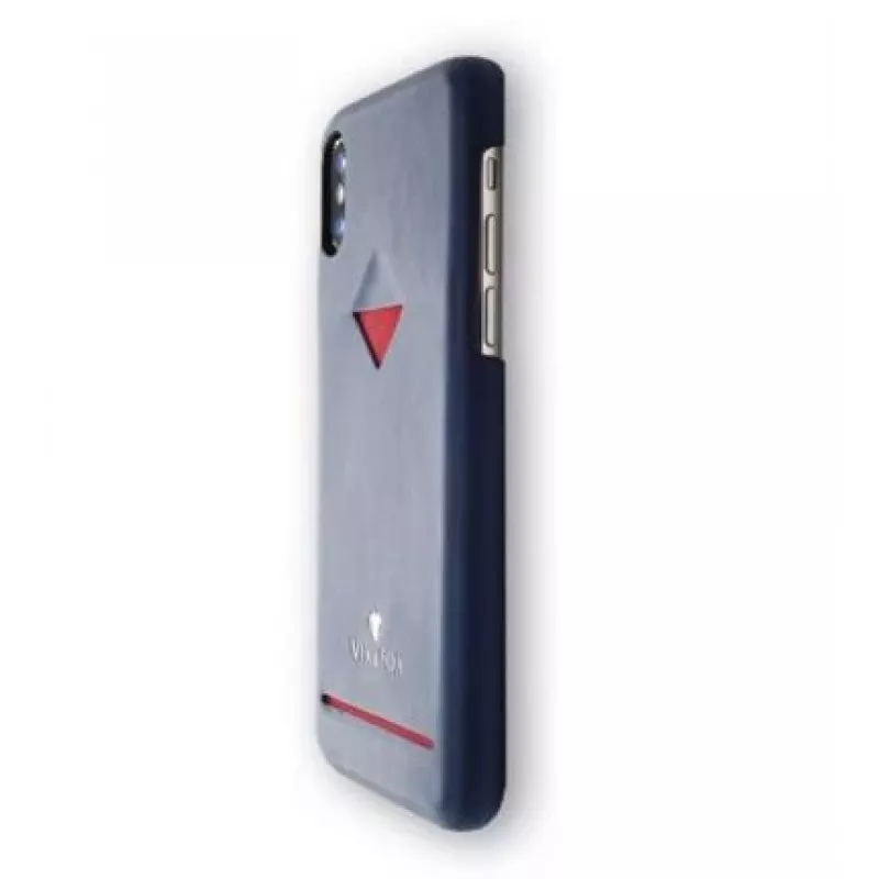 VixFox Card Slot Back Shell iPhone XSMAX, tumši zils, mugurējais vāciņš ar integrētu kabatiņu kartei