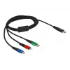 DeLOCK USB Lādēšanas Kabelis 3 in 1 USB Type-C uz Lightning Micro USB 1 m