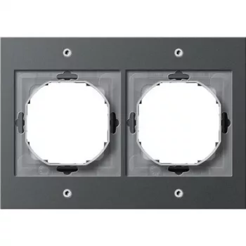 Gira TX_44 sienas plāksne antracīta krāsā, termoplasts, 110×157 mm, klasisks dizains