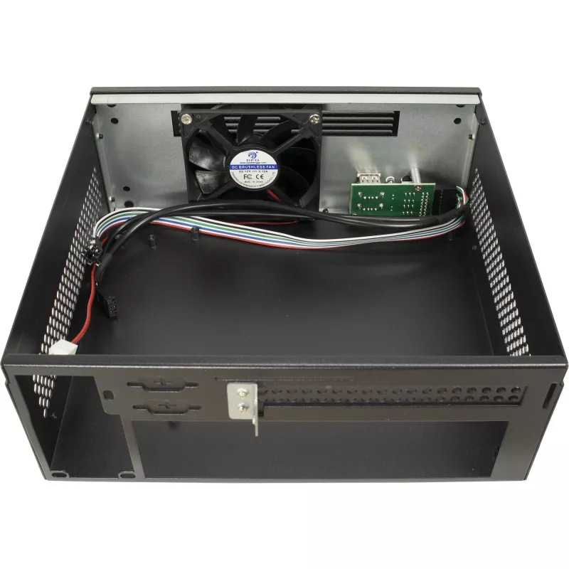 Korpuss INTER-TECH S21 melns/sudrabs ATX atbalsts 6 ventilatoriem