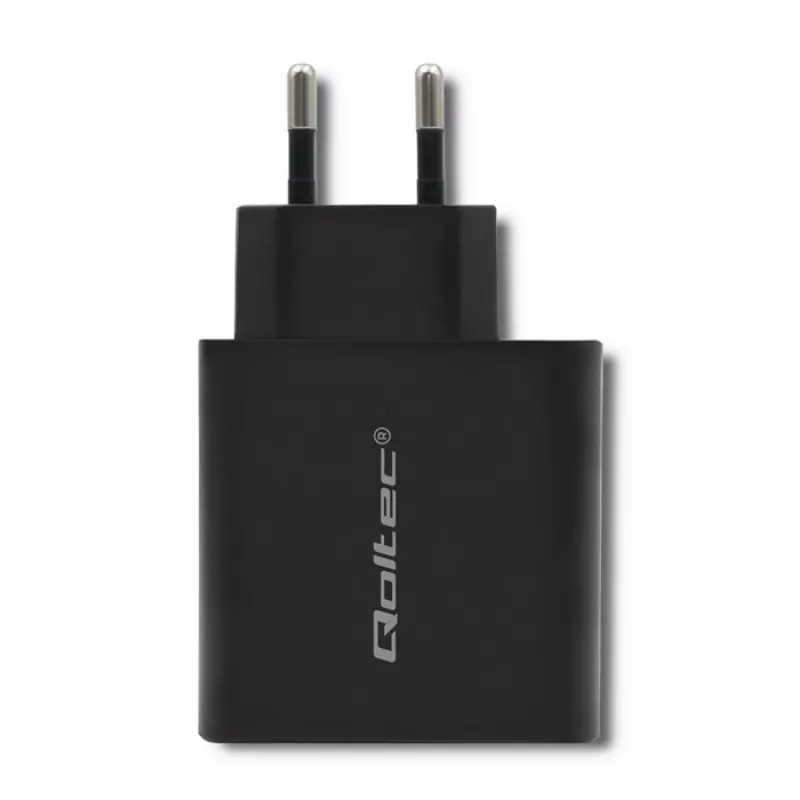 Barošanas adapteris QOLTEC 51717 45W 20V 3A AC iekštelpu lādētājs viedpulkstenim, melns