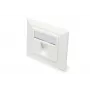Digitus sienas plāksne Keystone moduļiem, Vācu tips, vidējā plāksne 50x50 mm, rāmis 80x80 mm | DN-93811