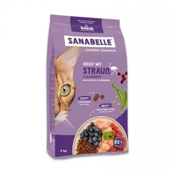 BOSCH Sanabelle Adult Ostrich & Blueberries - sausa kaķu barība - 2kg