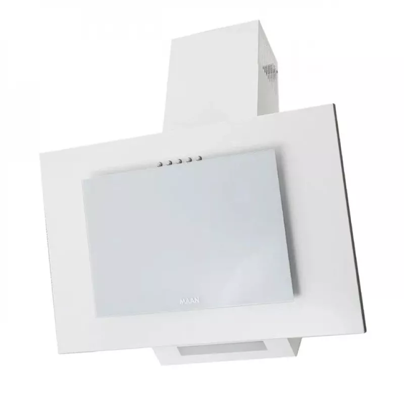 Tvaika nosūcējs skursteņa tipa MAAN Vertical PG 60 — 59,6 cm, balts, 320 m³/h, 3 ātrumi, LED gaismas