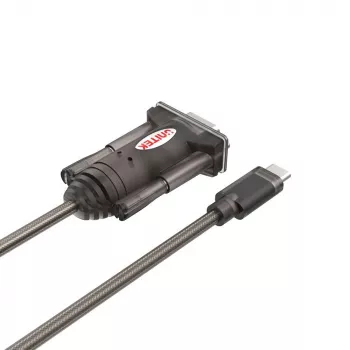 Seriālais kabelis Unitek Y-1105K — 1.5 m melns, DB-9 vīrietis uz DB-9 vīrietis